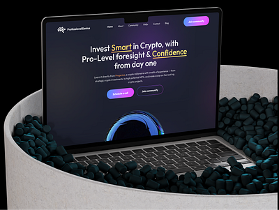 Progenius Landing Page crypto design gradient landing page microinteractions ui uiux ux web website