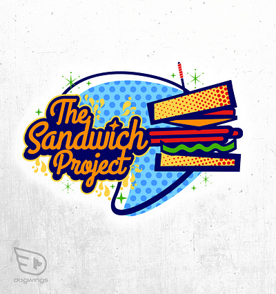 pop art logo concepts chipdavid dogwings graphic design logo pop art sandwich vector