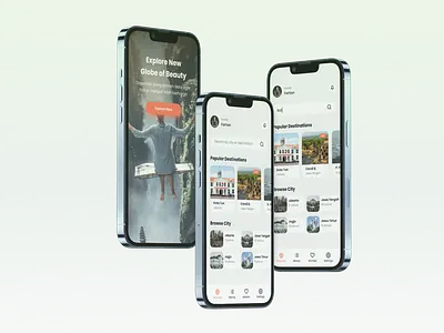 Holidays - Travel Destination Application travel ui