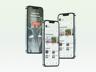Holidays - Travel Destination Application travel ui