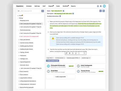 CRM to audit the maintenance of industrial or retail space clean