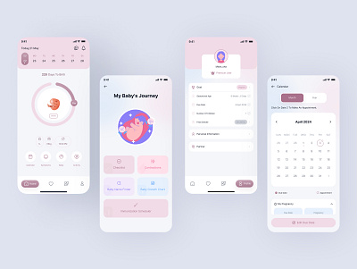 pregnancy & period tracking app app design cycle tracking period tacking pregnancy uiux woman women women health