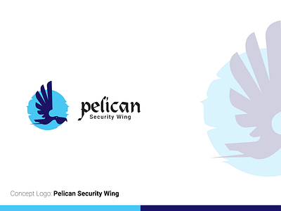 Pelican Security Wing best logo bird logo branding creative logo design graphic design ideas illustration illustrator logo security logo ui ux vector