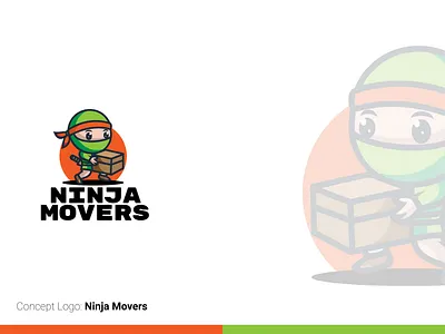 Concept Logo: Ninja Movers best logo branding design graphic design ideas illustration illustrator logo movers logo ninja logo packers and movers logo packers logo service logo ui ux vector