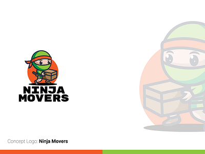 Concept Logo: Ninja Movers best logo branding design graphic design ideas illustration illustrator logo movers logo ninja logo packers and movers logo packers logo service logo ui ux vector