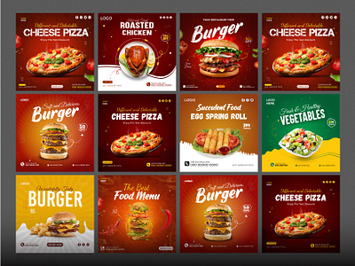 Social Media Design Post | Food & Restaurant web banner