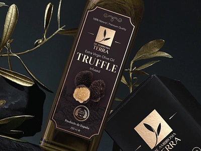 Olive Oil Bottle Label Design 2d design illustration mockup oil olive oliveoil package packagedesign printdesign truffle