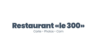 Restaurant "Le 300" - Illustrator work