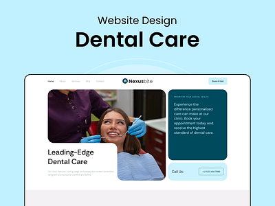 Dental care service website UI design application branding clinic creativity dental care dental care website dentist design mockup service website ui ux