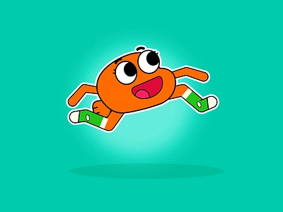 Running Cycle 2d 2danimation aftereffects animation cartoon character character animation darwin gumball happy motiondesign motiongraphics rigging running