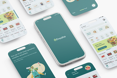 Fresho - Grocery App figma graphic design marketplace ui ui design uiux design