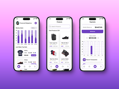 Sales Tracking App UI Design figma figmadesign interfacedesign ui uiux userexperiance ux