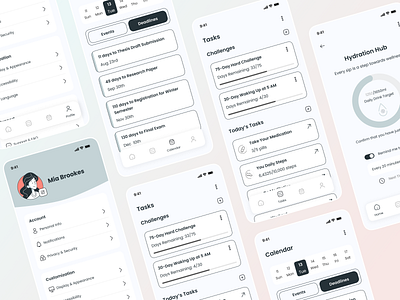 HabitFlow - Habit Tracker App activity app appdesign cleandesign concept daily design habit habit tracking app habits health interfacedesign minimalui mobileappdesign productive task management tracker tracking app ui uiux