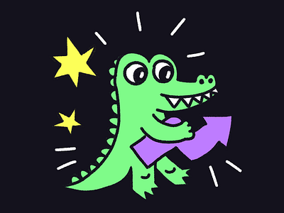 Cute dinosaur for banking app app illustration crypto currency dinosaur finance fintech flat trading