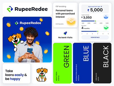 Brand identity and interface design for loan platform | Lepshey branding design design concept finance fintech icon illustration interface interface design loan calculator mascot mobile mobile app product product design startup ui uxui web web design