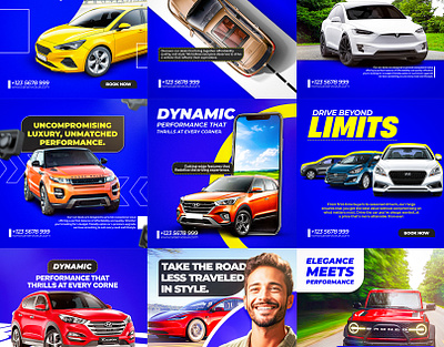 Modern Social Media Car Ads Poster Designs! typography poster ideas