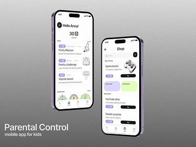 Parental control mobile app android app branding design ios kids mobile parents ui ux