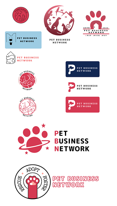 Pet Business Network Logo app branding design figma graphic design illustration logo ui uiux vector