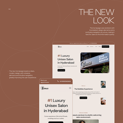 Bubbles Salon - Redesign website beautysalon beforeandafter clientexperience creativeprocess designshowcase designtransformation digitalmakeover digitalrevamp modernwebdesign responsivedesign salonredesign uiux uxdesign visualdesign webredesign