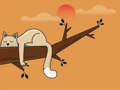 Cat Sleeping Animation animated gif animation animation 2d animation after effects character animation motion graphics