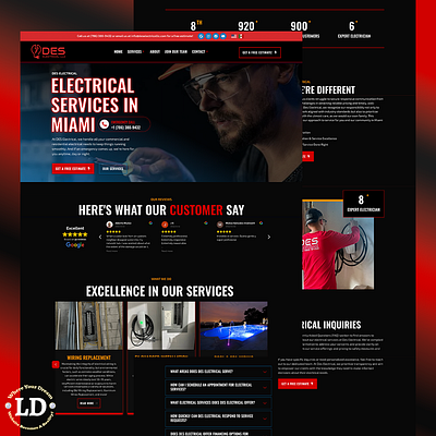 Des Electrical branding design graphic design illustration logo ui ui design uiux web design webdesign website design websitedesign wordpress wordpress design wordpress website