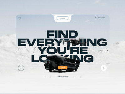 Slider for "Cienrius" drone shop 3d bento design drone drones futuristik landing landing page mi minimalism shop slider ui ux webdesign website white