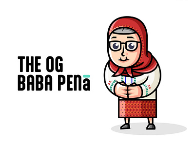 Baba Pena character design copywriting graphic design illustration stories