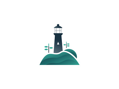 Lighthouse Logo art brand branding clean design doodle drawing gradient graphic design icon light lighthouse lighthouse logo marks motion graphics sailor sea simple ui vector