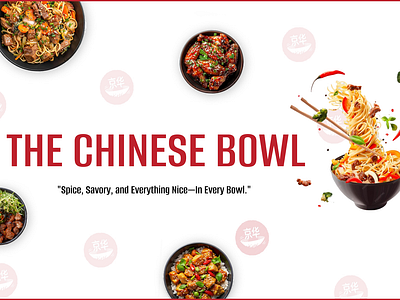 The chinese bowl landing page animation beginner chicken chinesefood chineserestaurant chowmein colortheory figma food graphic design noodles spicyfood typography ui uidesign uiux ux webdesign