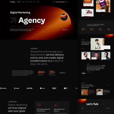 Digital Marketing Landing page agency design landing marketing page ui ui design