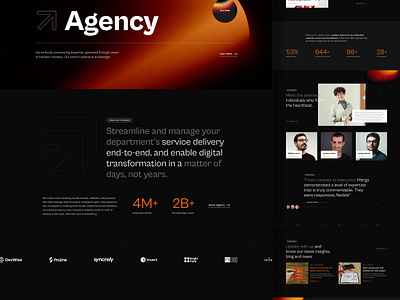 Digital Marketing Landing page agency design landing marketing page ui ui design