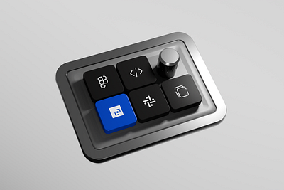 Product Concept - Shortcut Keyboard 3d art blender blue brand branding color dark deck design graphic design grey illustration key keyboard logo object pad product ui