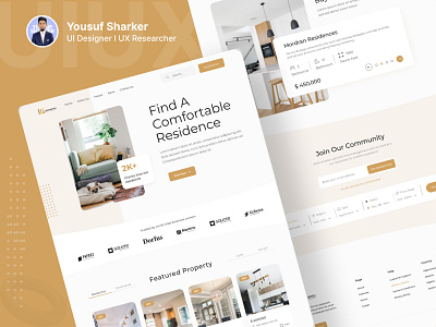 Real Estate Website UI Design app design app ui branding designinspiration graphic design realestate uidesign web ui webdesign y.s tusar yousuf sharker