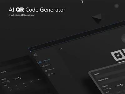 AI QR Code Generator saas sibli noman ui uiux