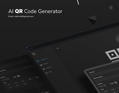 AI QR Code Generator saas sibli noman ui uiux