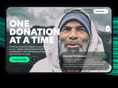 Charity Donation Web Design Template charity design donate homepage interface landing landing page map platform product design ui ux web web design concept web design template web interface web ui website