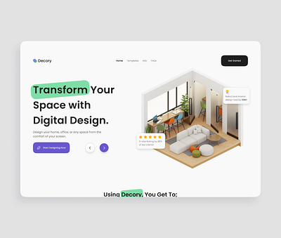 Decory figma landing page uiux web design website