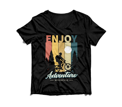 Adventure cycling in nature T-shirt design adventure best design custom custom t shirt design cycling t shirt design design enjoy t shirt graphic design illustration nature t shirt t shirt design