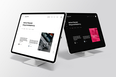 Adrian Pakulski - personal website blog contrast figma minimal ui website