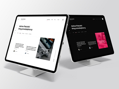 Adrian Pakulski - personal website blog contrast figma minimal ui website