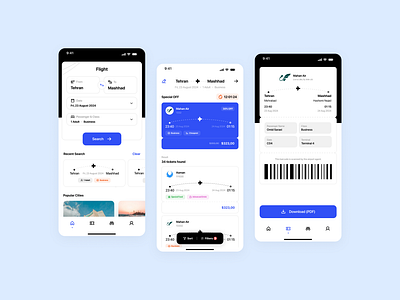 Fight Mobile Application ✈️ app flight mobile pdp plp ticket ui ui design ux