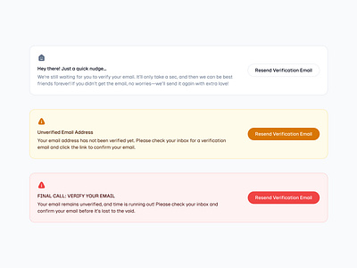 Verification Alerts 🚨 alert alerts button design minimal saas ui web design