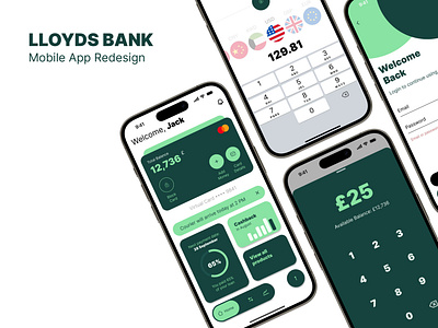 Lloyds Bank Mobile App Redesign concept figma mobile app prototyping redesign ui ux