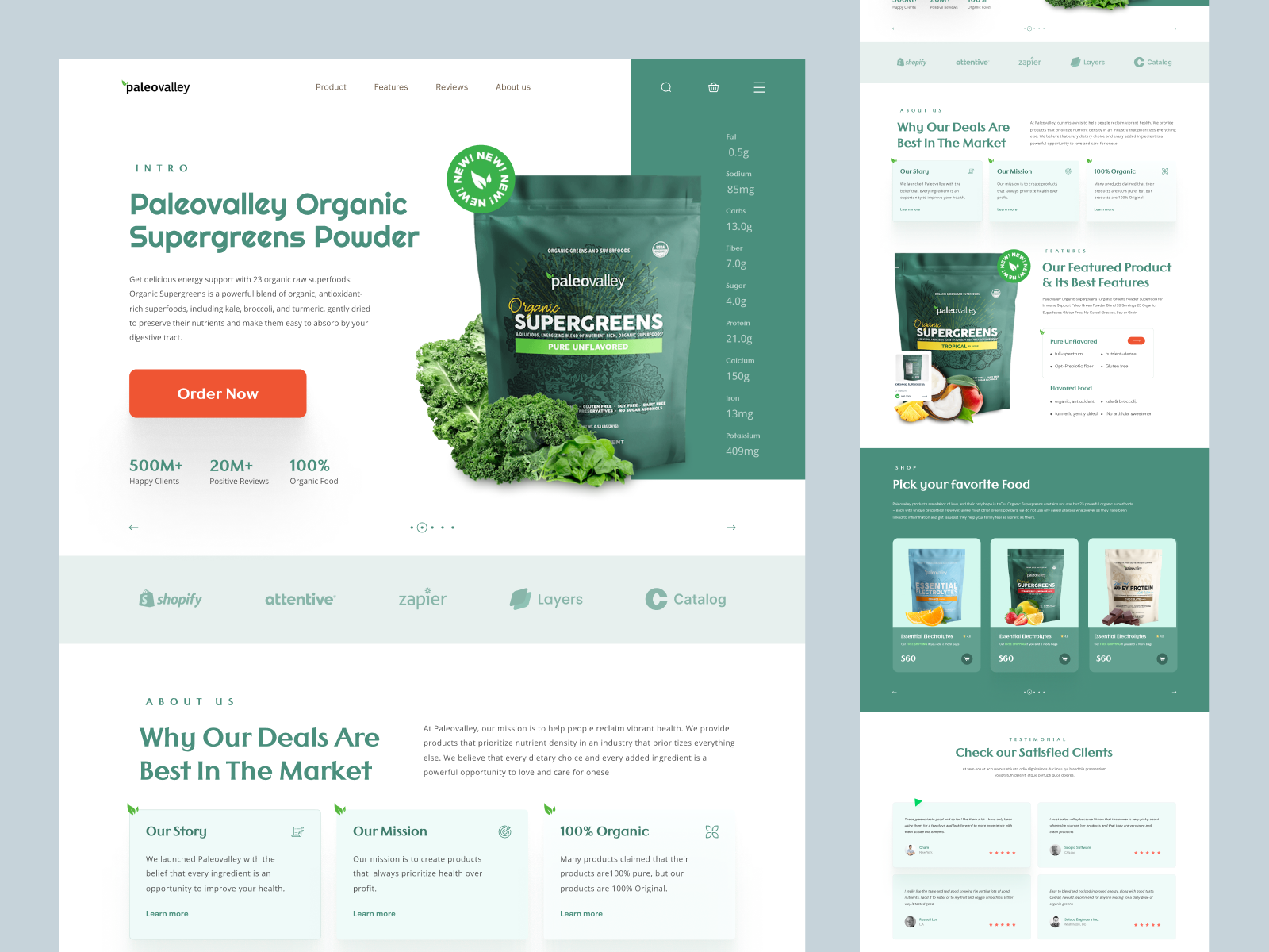 Example of Shopify store for Food