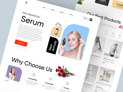 Shopify store for Cosmetics design homepage landing landing page product design product detail page product details product landing page product website shopify shopify landing page shopify website web web design website