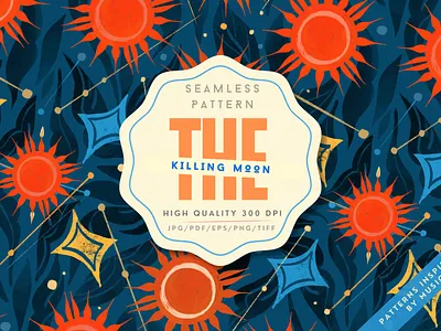 THE KILLING MOON seamless pattern color design illustration killing moon moon music pattern seamless seamless pattern sun