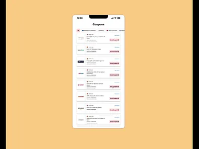 Daily UI Challenge #061 - Coupons animation coupon coupon app daily ui 61 daily ui challenge deals discounts redeem savings