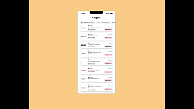 Daily UI Challenge #061 - Coupons animation coupon coupon app daily ui 61 daily ui challenge deals discounts redeem savings