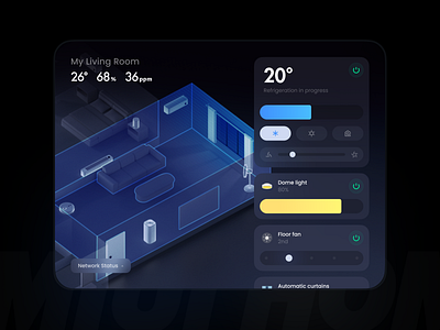 Smart Home Visualization UI Design iot smart home ui ux