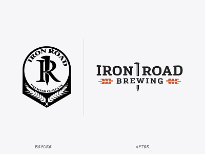 Rebranding – Iron Road Brewing brand branding brewery grain identity locomotive logo rail railroad railway rebrand rebranding spike train wheat